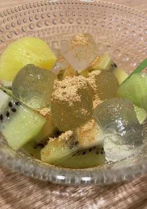 夏のキウイわらび餅-レシピのメイン写真