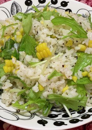 とうもろこしと水菜のサラダライス-レシピのメイン写真