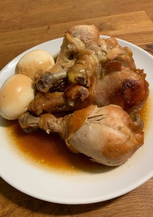 炊飯器で鶏手羽元と卵の煮込み-レシピのメイン写真