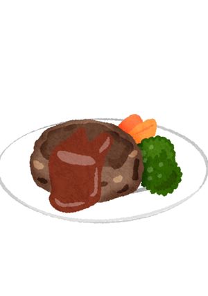 びくドン風ハンバーグ-レシピのメイン写真