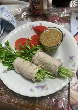 豆苗の豚肉オガタ巻き-レシピのメイン写真