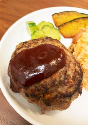 野菜たっぷりハンバーグ-レシピのメイン写真