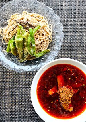 坦々つけ蕎麦　トロ茄子入り-レシピのメイン写真