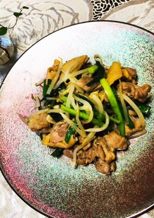 親鶏とニラもやしガーリック炒め-レシピのメイン写真
