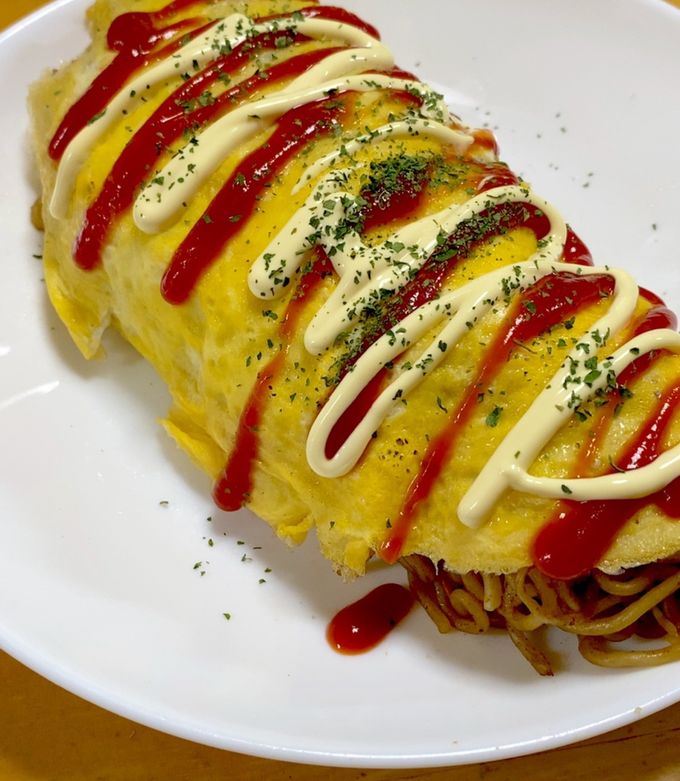 おうちでオムそば^^ by めめっち☆ 【クックパッド】 簡単おいしい