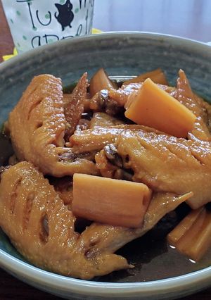 酢効果☆手羽先とレンコンのさっぱり煮-レシピのメイン写真