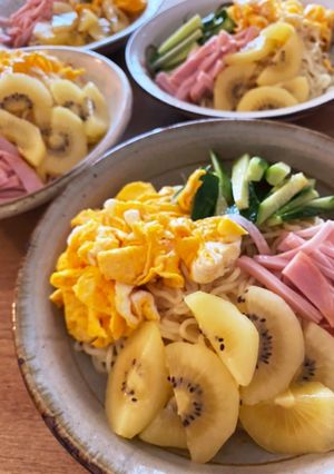 冷やし中華にキウイをちょい足し-レシピのメイン写真