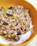 子どもも食べやすい！麻婆茄子丼
