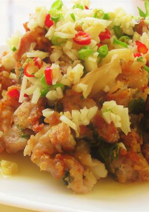 豚こま切れ肉のガーリック青唐辛子から揚げ-レシピのメイン写真