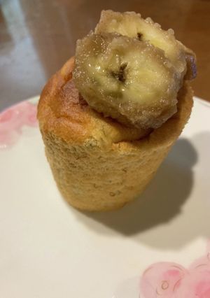 紙コップで低糖バナナシフォンケーキ-レシピのメイン写真