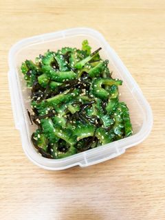 大量消費!苦くない簡単ゴーヤの塩昆布和え-レシピのメイン写真