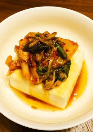 1分おつまみ「激旨キムチ豆腐」-レシピのメイン写真