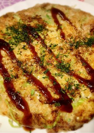 もちもち♡豆腐とキャベツのお好み焼き-レシピのメイン写真
