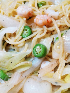 レタスオクラ塩焼きそば-レシピのメイン写真