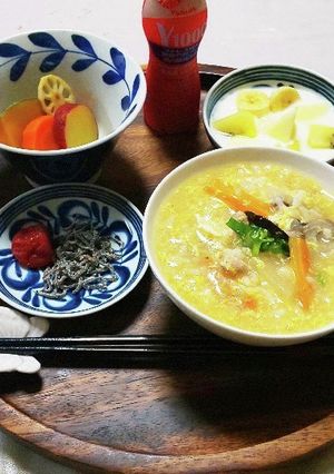 胃腸の弱った夫軽食の鶏雑炊です。-レシピのメイン写真