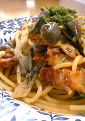 隠し味de♡平茸と大葉とベーコンのパスタ-レシピのメイン写真