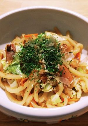 子ども向けしょうゆ焼きうどん-レシピのメイン写真
