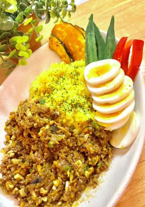 夏野菜、たっぷりドライカレー❶-レシピのメイン写真