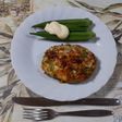青大丸茄子のピザ風ソテー