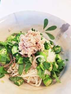 ツナとオクラのぶっかけそうめん-レシピのメイン写真