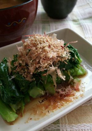 ポン酢であっさり♪摘み菜のおひたし-レシピのメイン写真