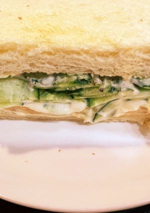 きゅうりたっぷりだし巻き玉子ホットサンド-レシピのメイン写真