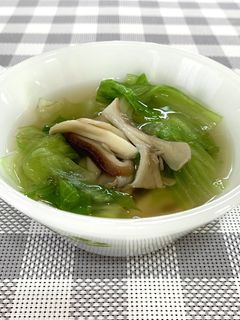 レタスと舞茸のスープ-レシピのメイン写真