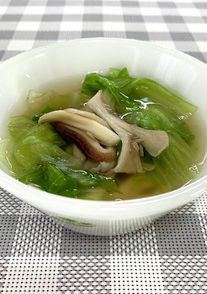 レタスと舞茸のスープ-レシピのメイン写真