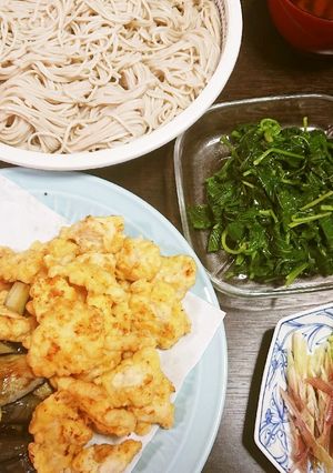 鶏のグルテンフリーフリッターとお蕎麦-レシピのメイン写真