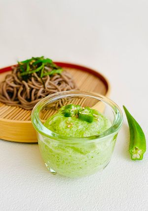 オクラのとろろ(バイタミックスレシピ）-レシピのメイン写真