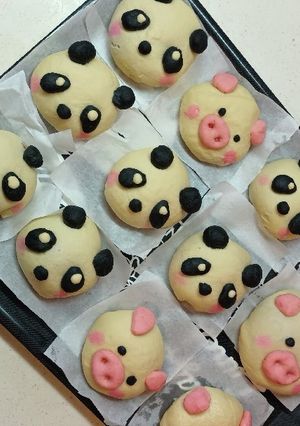 パンダまん★ぶたまん-レシピのメイン写真