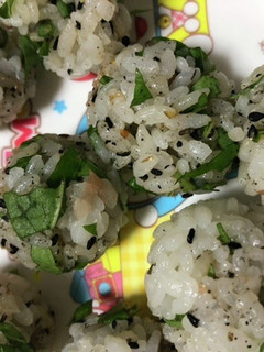 シソ香るミニおにぎり 離乳食 幼児食-レシピのメイン写真