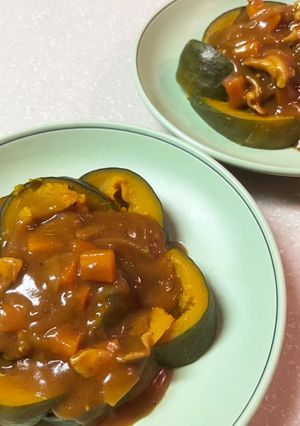 レシピ投稿祭　カボチャにカレー　あんかけ-レシピのメイン写真