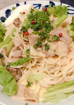 トロトロ夏向き冷製カルボナーラ-レシピのメイン写真
