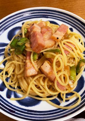 ベーコンと長ネギの和風パスタ-レシピのメイン写真