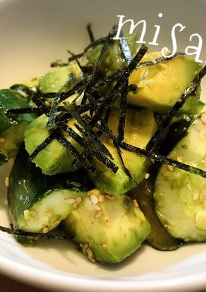 胡瓜とアボカドのスタミナ和え☆-レシピのメイン写真