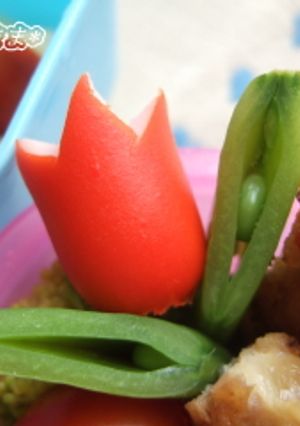簡単ウインナーでチューリップ♪キャラ弁-レシピのメイン写真