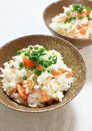 鮭の混ぜご飯+焙煎玄米-レシピのメイン写真