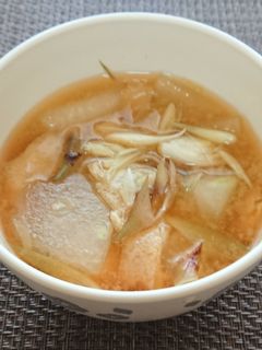 冬瓜とみょうがのお味噌汁-レシピのメイン写真