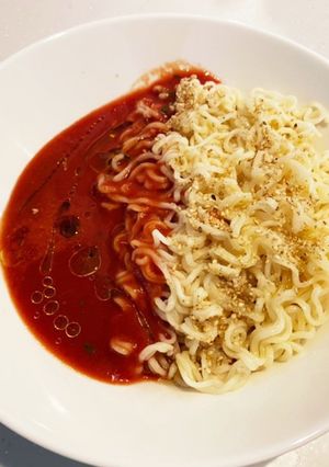 冷やし!サッポロ一番しおトマト和え麺!-レシピのメイン写真