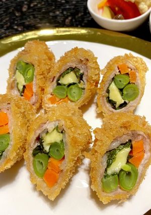 肉巻きフライ★チーズの大葉巻き　野菜入り-レシピのメイン写真