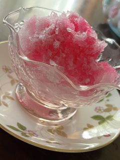 簡単 さわやか✨赤しそシロップdeかき氷-レシピのメイン写真