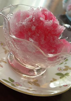 簡単　さわやか✨赤しそシロップdeかき氷-レシピのメイン写真