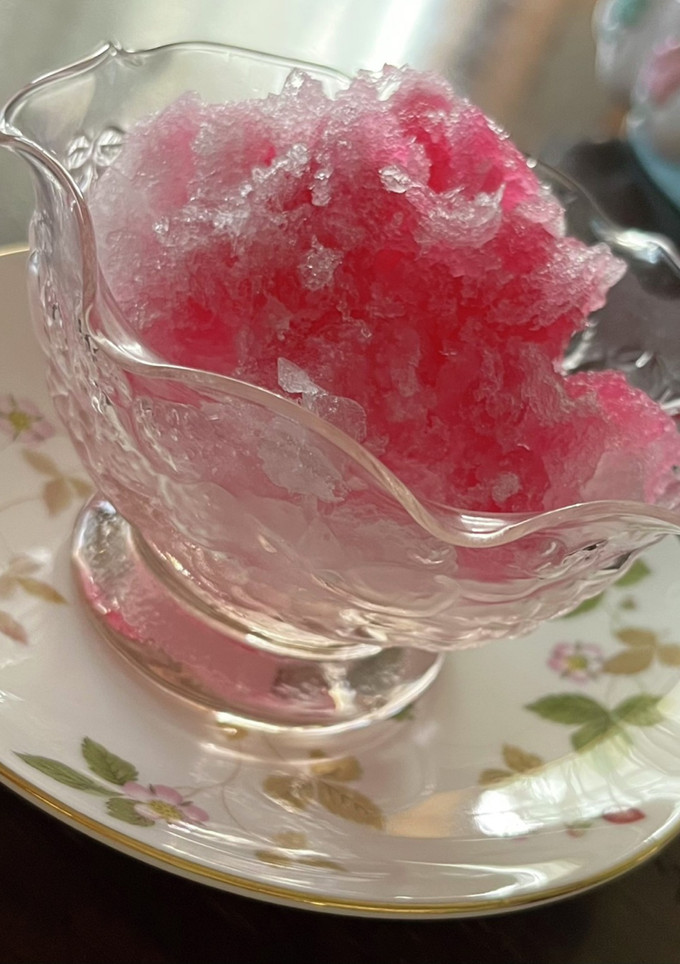 簡単　さわやか✨赤しそシロップdeかき氷-レシピのメイン写真