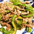 ゴーヤ、豆板醬を入れた、簡単青椒肉絲風