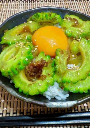 酔わせゴーヤーの卵乗っけごはん-レシピのメイン写真