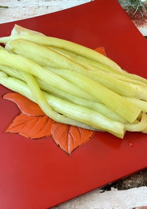 芋がらの下ごしらえ-レシピのメイン写真