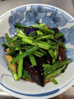 茄子とニラ炒め-レシピのメイン写真