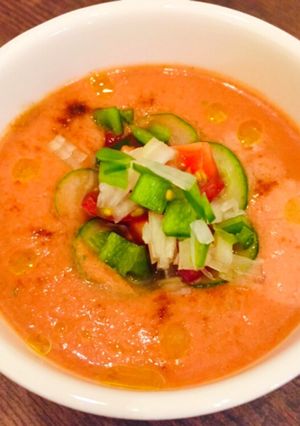 栄養満点!トマト缶で作るガスパチョ-レシピのメイン写真