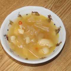 รูปของ かんぴょうとにんにくのスープ